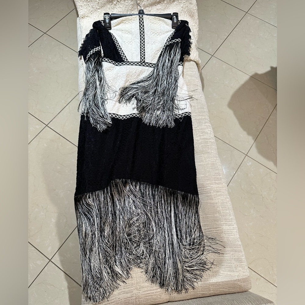 Alexis Midi dress black and white